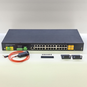 High Performance Gigabit Ethernet 24GE RJ45 4*10GE SFP+ Smart <b>Switch</b> L3 Managed Industrial <b>Switch</b> - Product Image 1