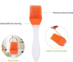 ملقط طعام غير لاصق من الفولاذ المقاوم للصدأ أطراف سيليكون ملقط طبخ للمطبخ مجموعة أواني مخصصة للخبز والشواء - Product Image 6