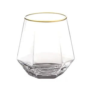 Vasos de cristal de agua irrompibles, vasos transparentes con logo de regalo, venta al por mayor, 1-3
