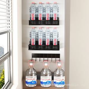 Rak Penyimpanan Gantung Modern Tanpa Paku untuk Kulkas Dapur, Rak Bumbu Magnetik, Penyimpanan Samping untuk Tiga Panci dan Sekop - Product Image 4