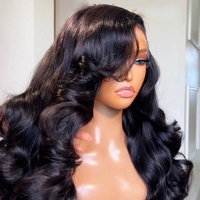 Peluca de Cabello Vietnamita Virgen con Encaje HD 13x4, Peluca de Cabello Humano Liso Vietnamita con Encaje Frontal Transparente HD Completo Sin Pegamento