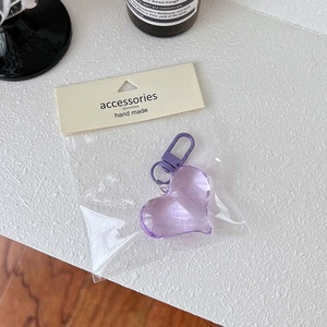 Llavero de Plástico en Forma de Corazón, Regalos Promocionales, Adorno para Bolsos, Decoraciones para Teléfonos en Varios Colores, Colgante de Corazón 3D, Llaveros de Acrílico Transparente - Product Image 4