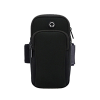 Bracelet de téléphone étanche en néoprène pour la course à pied, ajustement universel, double poche, support pour écouteurs, antichoc, respirant