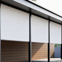 Stores enrouleurs motorisés automatiques imperméables et respirants pour intérieur, stores enrouleurs en aluminium à fermeture éclair pour patio, balcon, pergola