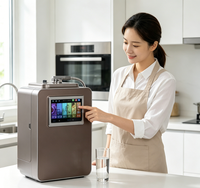 Penghasil Air Alkali untuk Meja Dapur 6 Mode Air Pemurni Air pH dengan Layar Sentuh LCD Pintar Pemanas UV LED Filter Ganda