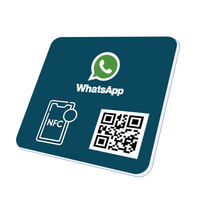 Panneau de Menu en Acrylique QR Code & NFC, Plaque d'Avis Google et Médias Sociaux Sans Contact Avec Interface de Communication RFID Mini Tag 13.56MHz