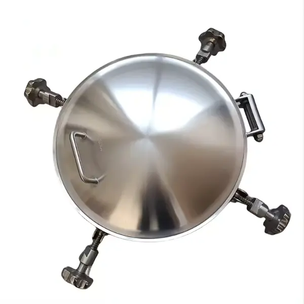 HEDE Direct Sells Sanitary Stainless Steel 304 316L Round Manhole Cover With Pressure For Tank or Pressure Vessel