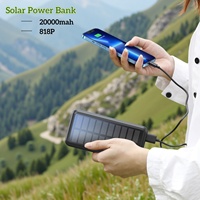 Batterie Externe Solaire OTHC 818P 20000 mAh Li-Polymère Haute Capacité Portable pour Urgences Extérieures Chargeur Rapide de Téléphone Portable Support Cadeau