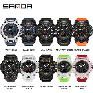 Reloj deportivo para exteriores SANDA 6126 para hombre, reloj de pulsera con pantalla dual LED digital y de cuarzo, reloj electrónico para hombre - Product Image 2