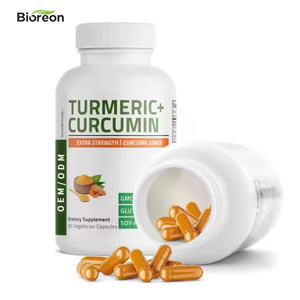 Biologische 1950mg Kurkuma Curcumine <span class=keywords><strong>Capsules</strong></span> voor Volwassenen Beste Opname 95% Curcuminoïden <span class=keywords><strong>Bio</strong></span> Perine Zwarte Peper Kruidensupplementen - Product Image 1