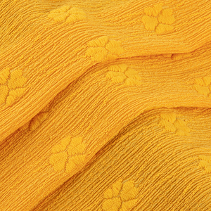 Premium Floral Jacquard Liverpool Tela ecológica 98% Poliéster 2% <span class=keywords><strong>Spandex</strong></span> Textil amarillo estirable para diseño de moda - Product Image 2