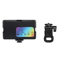 Anneau lumineux LED portable rechargeable pour photographie en extérieur, luminosité réglable, éclairage RGB pour diffusion en direct, trois couleurs