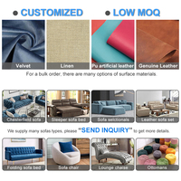 Winforce sofá de sala de estar de estilo europeo sofá de esquina moderno de estilo Cleopatra conjunto sofá de muebles de oficina de salón de lujo Popular