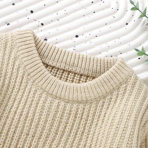 Mimixiong Top vente ropa de bebes vêtements doux pour nouveau-né bébé enfants filles garçons solide épais à manches longues pull en tricot chandails - Product Image 2