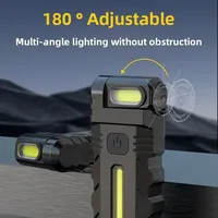 Lampe torche mini EDC super lumineuse 5W 300 lumens, rechargeable USB-C, étanche IP54, lumière de travail d'urgence blanc chaud, pour casquette, vente en gros