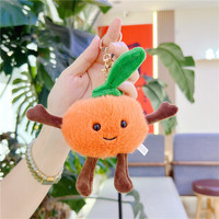 Mini Pluche Fruit Pluche Speelgoed Watermeloen Mandarijn Durian Komkommer Fruit Pluche Gevuld Speelgoed Sleutelhanger Pluche Fruit Pluche Charm