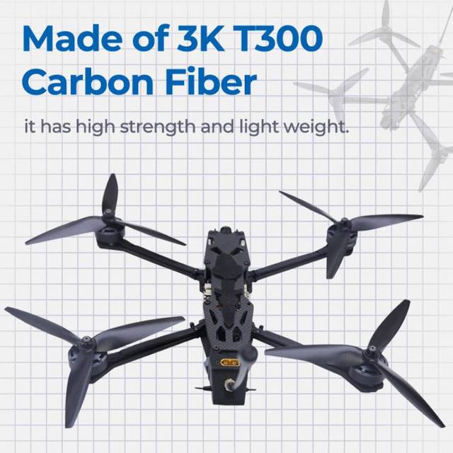 Industrial Inspection FPV Drones 3KG Payload 5-10km Long Range 140km/h High Speed Quadcopter High Speed EVO Drone