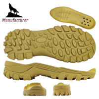 Semelle de chaussure d'extérieur en caoutchouc MD+Wolf Brand Khaki, vente en gros, semelle extérieure en caoutchouc antidérapante et résistante à l'usure pour le trekking et le travail, fournie directement par l'usine