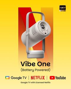 Proyector Portátil XGIMI Vibe One con Batería, 1080P, con Licencia de <span class=keywords><strong>Google</strong></span> TV y Netflix, Sonido <span class=keywords><strong>JBL</strong></span>, Enfoque Automático y Corrección Trapezoidal - Product Image 1