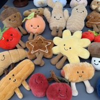 Britse Jellycat-stijl pluche poppenhanger Jc gesimuleerd voedsel fruit groente hangende ornament speelgoed PP katoenen vulling unisex leeftijden