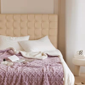 Wholesale Coral <strong>Fleece</strong> <strong>Sherpa</strong> Throws Warm and Fuzzy Winter Bedding for Beds Couches Sofas As Gifts - Product Image 3