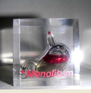 Özel sıvı tıbbi hediye akrilik akciğer kağıt ağırlığı - Product Image 4