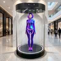 AI 21.5英寸数字人机交互系统广告机软件3D虚拟人体智能全息舱设备