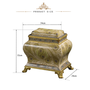 Yips LD-1203-0488 stile classico antico soggiorno scatola decorativa dipinta a <span class=keywords><strong>mano</strong></span> motivo floreale <span class=keywords><strong>in</strong></span> legno - Product Image 3