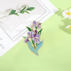 Broche de Metal con Diseño de Ángel y Fruta, en Forma de Flor, Chapado en Níquel Negro con Aleación de Zinc, Personalizable, para Ropa de Mujer y Estudiantes - Product Image 2