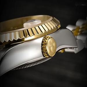 Drioshipping <b>Watch</b> Automatic Mechanical Gold-plated Steel Self-winding Sapphire Glass Formal Waterproof <b>Watch</b> Japanesemovement - Product Image 5