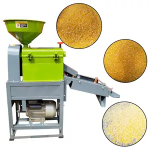 New design 2 in 1 Vibratory Screen Rice and Corn Milling Machine for Chicken Duck Goat Pig Feeding