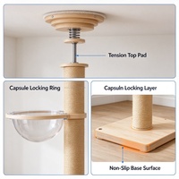 Arbre à chat multi-niveaux à montage rapide avec griffoir en sisal, meuble d'escalade robuste pour chats d'intérieur