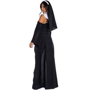 Costume de religieuse noire Marie, sœur religieuse, pour Halloween, CARR-023 - Product Image 5