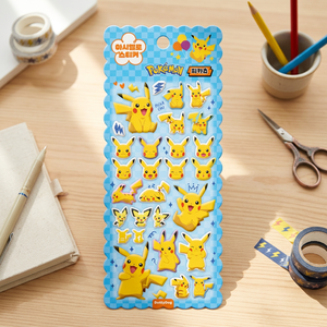 Autocollants en PVC souple Pikaed coréens 3D gonflés imprimés UV pour carnet, ordinateur portable, téléphone – Vente en gros pour distributeurs - Product Image 3