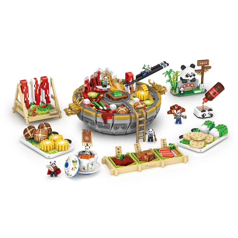 LOZ jouet le plus populaire cadeau pour enfants Sichuan Hot pot Mini briques bricolage assemblage jouets modèle blocs modèle blocs de construction jouets