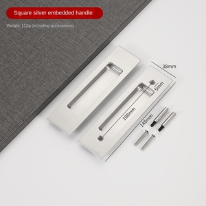 Moderner Edelstahl Luxus Quadratischer Beweglicher Türgriff Schubladenknopf für Kommode Schrank Wohnzimmer Küche Eingebaut Langlebig - Product Image 6