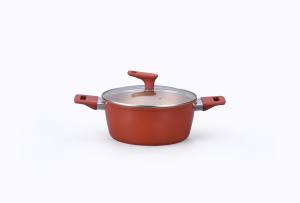 Juego de sartenes inferiores de inducción de diseño clásico moderno, juego de utensilios de cocina de <span class=keywords><strong>aluminio</strong></span> <span class=keywords><strong>forjado</strong></span> con revestimiento de mármol, Material metálico para Cocina Casera saludable - Product Image 3