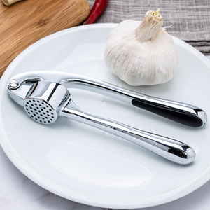 Kitchen Garlic Press with Soft  Easy to Squeeze Ergonomic Handle - Garlic Mincer Tool with Sturdy Design Extracts More Garlic