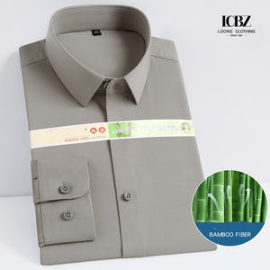 Doublure de cou Protection tache autocollant <span class=keywords><strong>grand</strong></span> et <span class=keywords><strong>grand</strong></span> habillage chemise noir bleu Non fer hommes formel 100% coton chemises habillées - Product Image 5