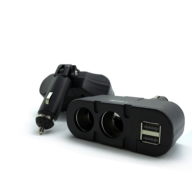 Olesson 1652 4 in 1 Socket Car Charger Car Cigarette Lighter Socket USB Car Phone Charger