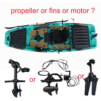 Kayak de pêche monoplace 10,5 pieds avec propulsion multi-moteurs, utilisable avec pédalier et moteur, en HDPE, certifié CE