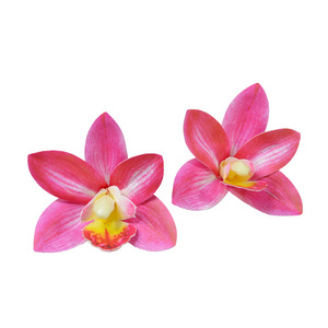 Têtes de fleurs d'orchidée artificielles en soie Dongchen Crafts Film, 8 cm, pour décorations de mariage et de maison - Product Image 5