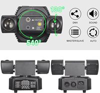 Mini tête mobile Disco lumière 36W RGBW faisceau lumières de scène 2 bras abeille oeil DMX son télécommande DJ éclairage
