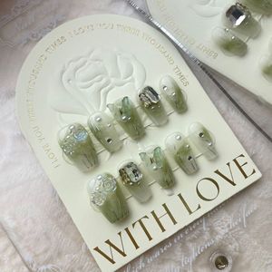 เปิดตัวสินค้าใหม่ <span class=keywords><strong>เจ</strong></span><span class=keywords><strong>ล</strong></span>เพชรประกายมุกสีเขียว กลิ่นกุห<span class=keywords><strong>ล</strong></span>าบผีเสื้อ  ทำมืออย่างประณีต  พร้อมติด<span class=keywords><strong>เล็บ</strong></span>แบบกด - Product Image 1