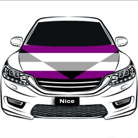 Housse de capot de voiture personnalisée en polyester arc-en-ciel gay Achillean, impression par sublimation thermique, enveloppe de capot élastique pour la décoration de voiture de défilé