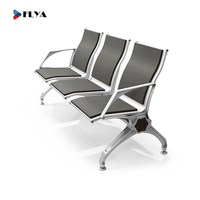 Chaise d'attente Flya multicolore personnalisée en mousse PU, 3 places, pour hôpital, salle d'attente d'aéroport, salle de réception