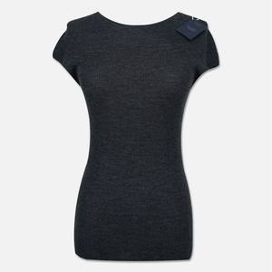 <span class=keywords><strong>Pull</strong></span> en laine 18GG pour femmes coréennes, printemps, t-shirt, coupe ajustée, col rond, <span class=keywords><strong>sans</strong></span> manches, couleur unie, 100% laine pure, tricot - Product Image 5