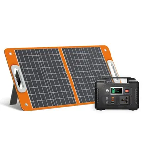 Bateria de lítio de alta potência 200w, melhor gerador solar para casa, sistema de energia solar portátil com estação de iniciante de pular