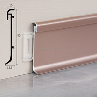 Plinthe murale moderne en aluminium flexible, étanche, pour carrelage, accessoire de revêtement de sol, moulure LED pour hôtel