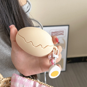 เคสหูฟังซิลิโคนลายไข่แดงน่ารัก สำหรับ Apple Airpods 4 Pro 2 3  พร้อมสายคล้อง - Product Image 6